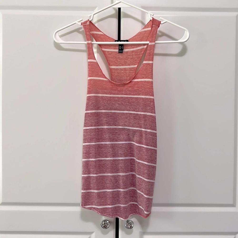 Gradient Pink Racerback Tank Top Sz S